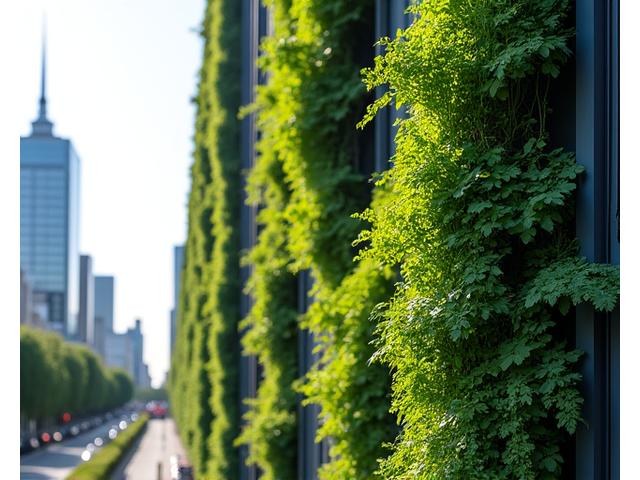 Jardines verticales en fachadas de edificios