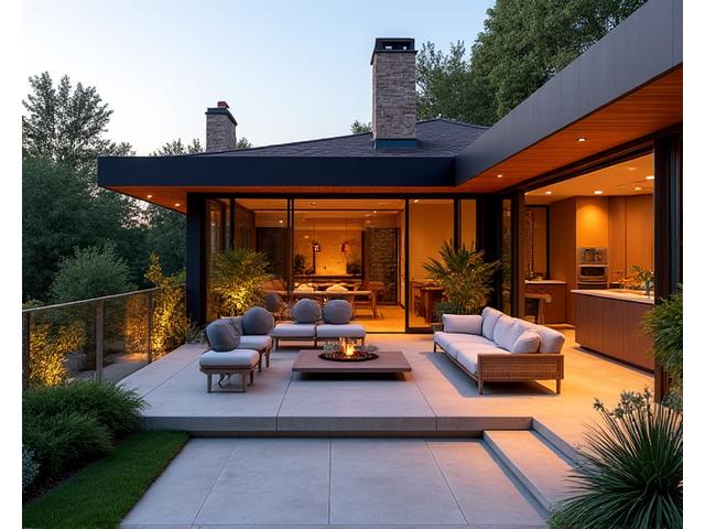 Espacios exteriores habitables con cocina al aire libre